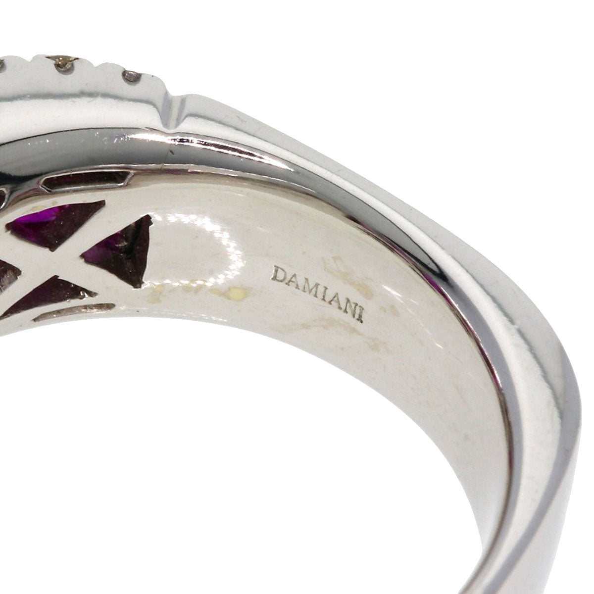 Damiani Mystery Setting Ruby Diamond Ring K18 White Gold Ladies [Used]