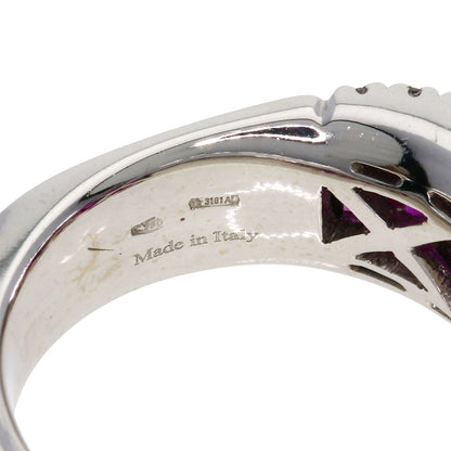 Damiani Mystery Setting Ruby Diamond Ring K18 White Gold Ladies [Used]