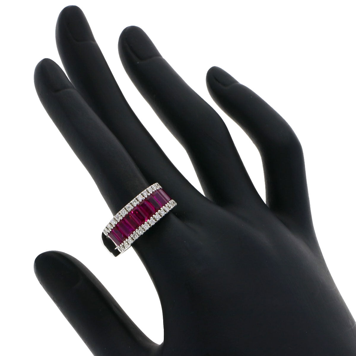 Damiani Mystery Setting Ruby Diamond Ring K18 White Gold Ladies [Used]