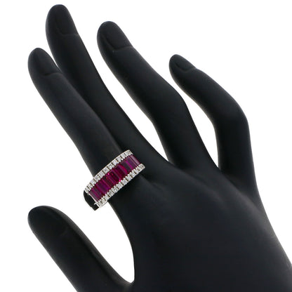 Damiani Mystery Setting Ruby Diamond Ring K18 White Gold Ladies [Used]