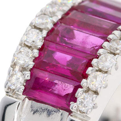 Damiani Mystery Setting Ruby Diamond Ring K18 White Gold Ladies [Used]