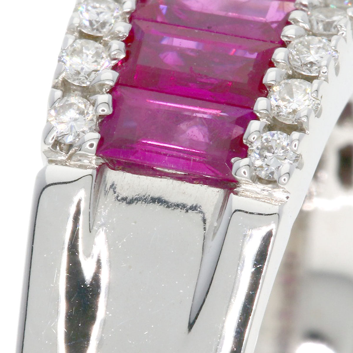 Damiani Mystery Setting Ruby Diamond Ring K18 White Gold Ladies [Used]