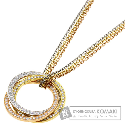 CARTIER Trinity Diamond 3-row N3027000 Necklace K18 Yellow Gold 18K Pink GoldLadies [Used]