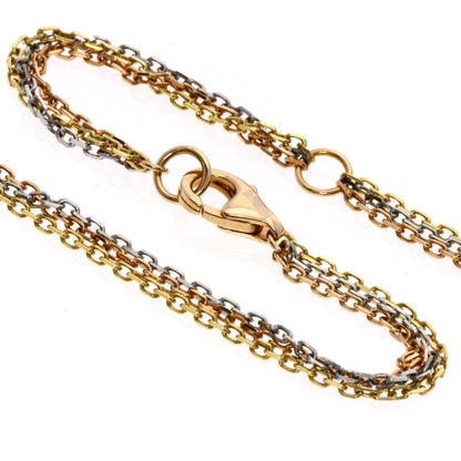 CARTIER Trinity Diamond 3-row N3027000 Necklace K18 Yellow Gold 18K Pink GoldLadies [Used]