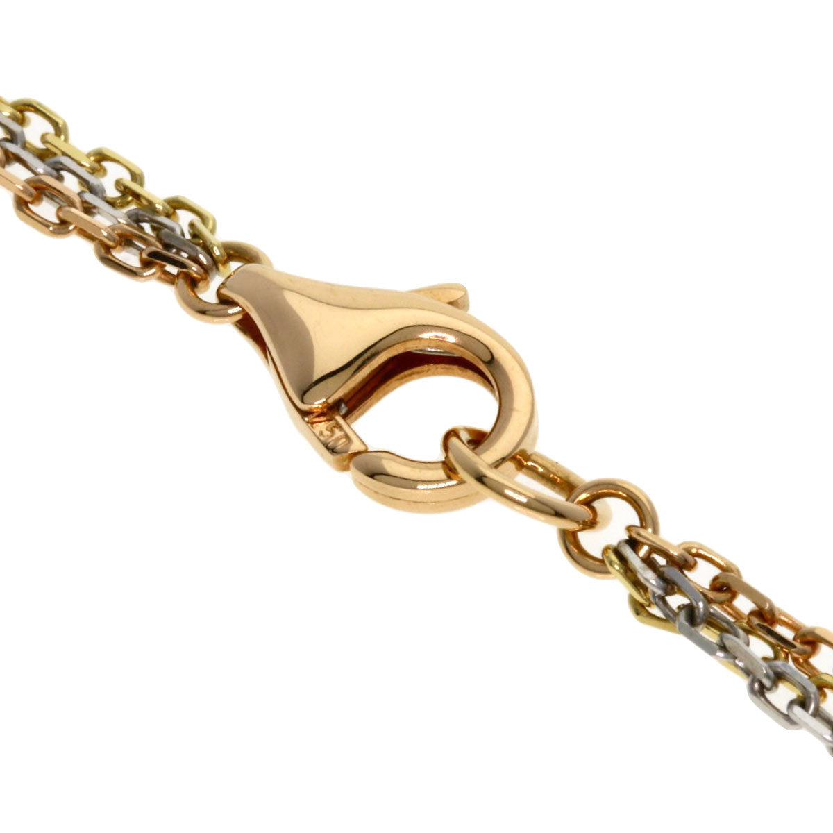 CARTIER Trinity Diamond 3-row N3027000 Necklace K18 Yellow Gold 18K Pink GoldLadies [Used]
