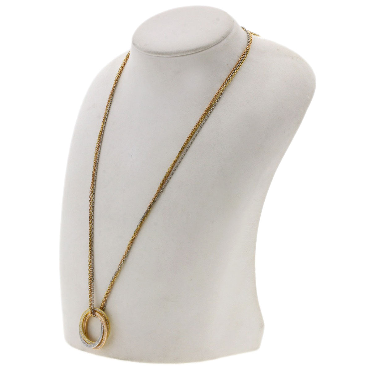 CARTIER Trinity Diamond 3-row N3027000 Necklace K18 Yellow Gold 18K Pink GoldLadies [Used]