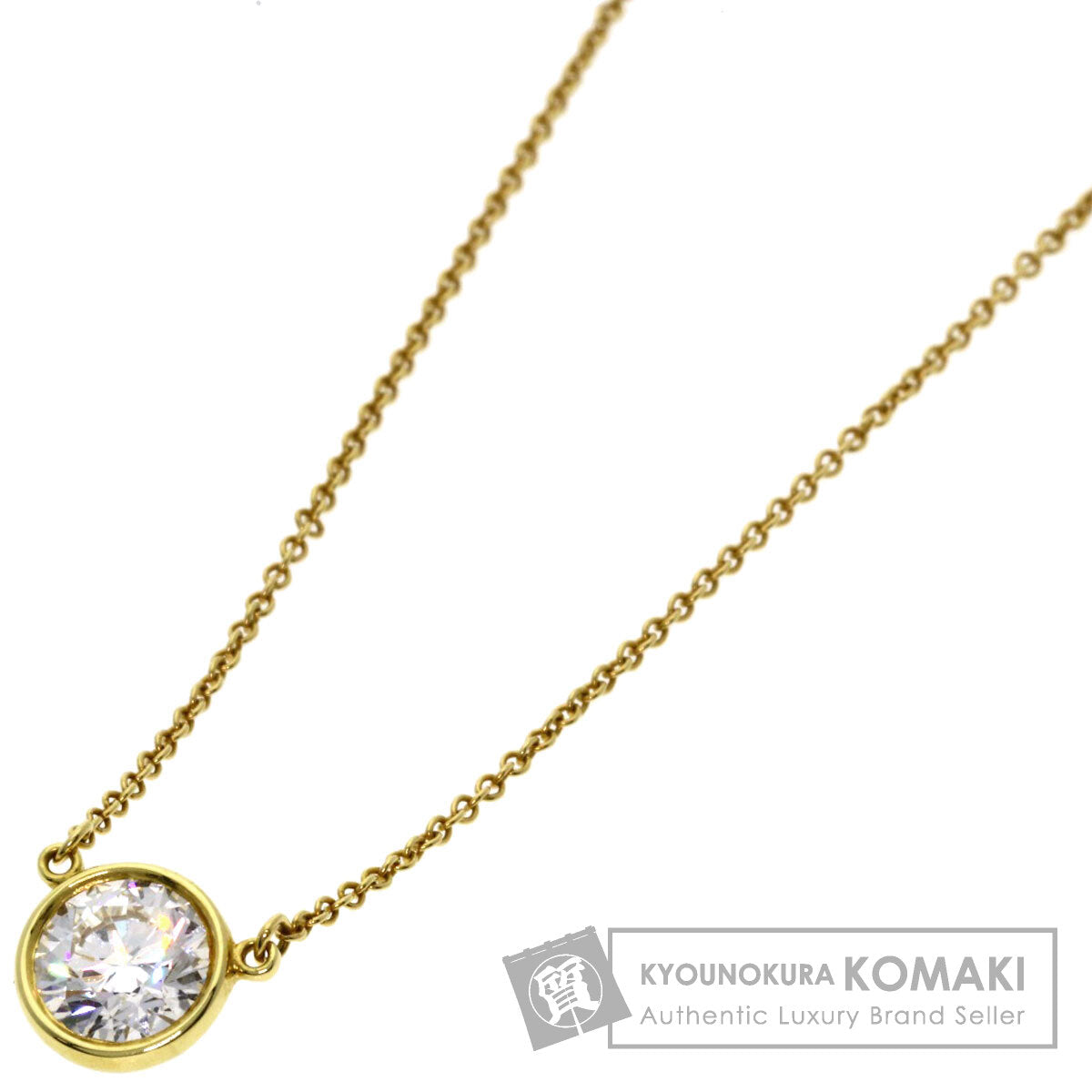 TIFFANY&Co. By The Yard 1P Diamond Necklace K18 Yellow Gold Ladies [Used]