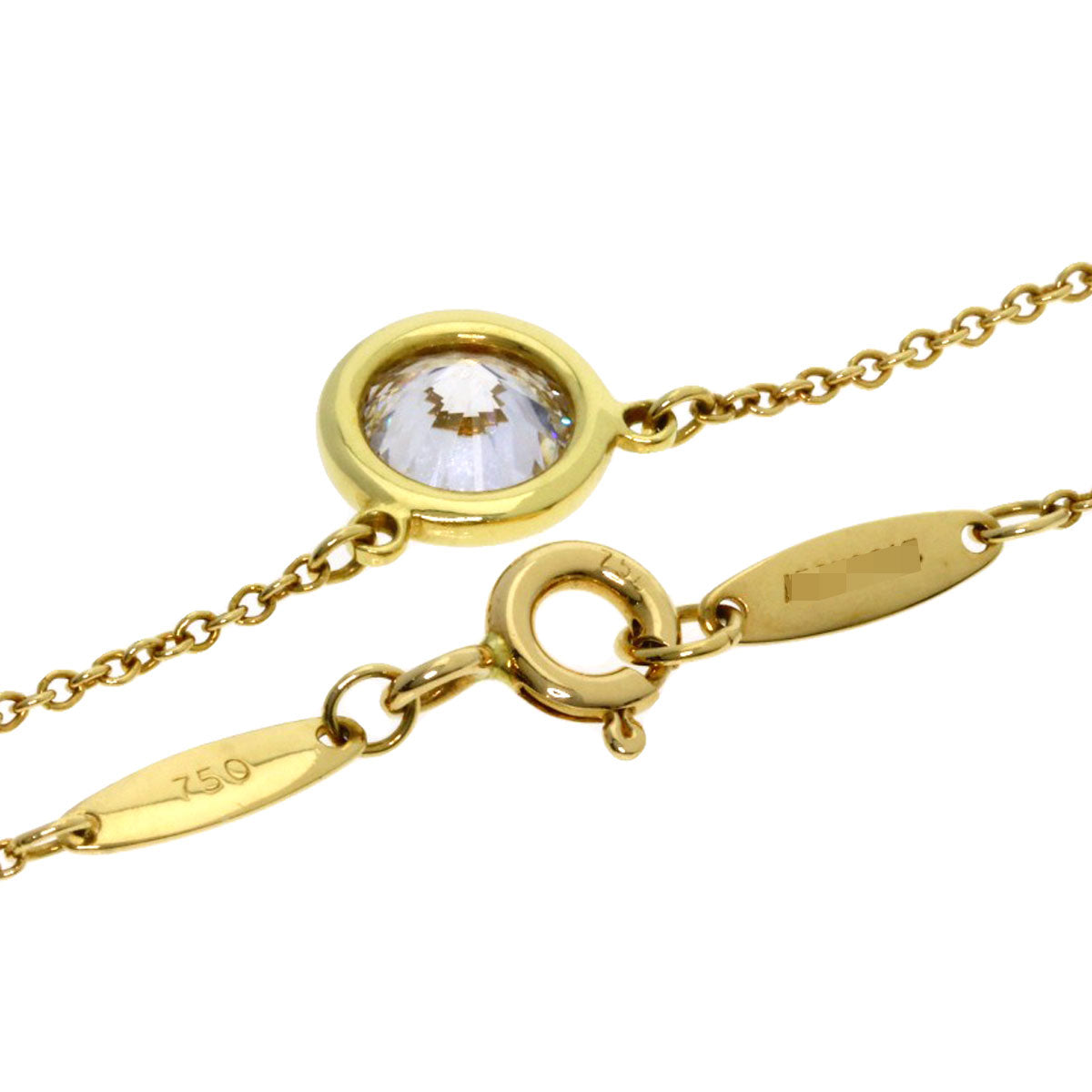 TIFFANY&Co. By The Yard 1P Diamond Necklace K18 Yellow Gold Ladies [Used]