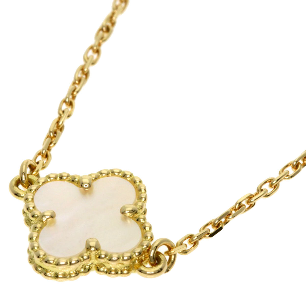 Van Cleef & Arpels Sweet Alhambra Shell Bracelet K18 Yellow Gold Ladies [Used]