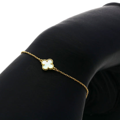 Van Cleef & Arpels Sweet Alhambra Shell Bracelet K18 Yellow Gold Ladies [Used]