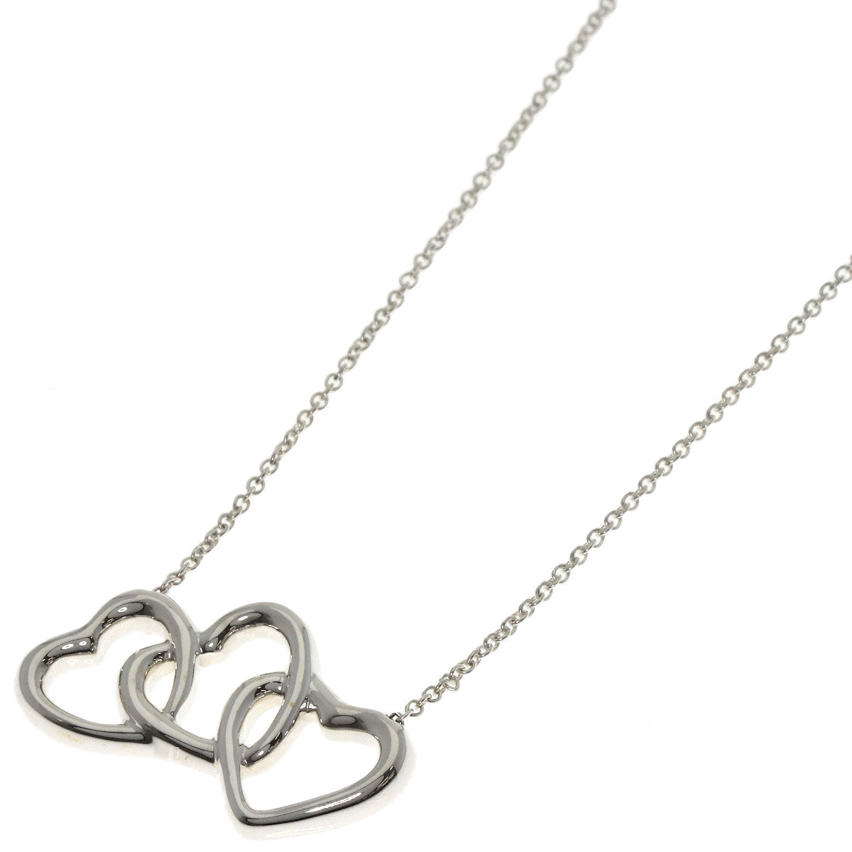 TIFFANY&Co. Triple heart Necklace Silver Ladies [Used]