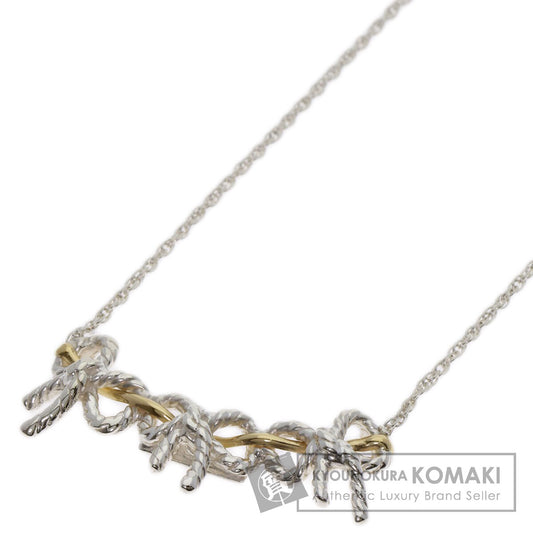 TIFFANY&Co. Triple ribbon Necklace Silver 18K Yellow GoldLadies [Used]