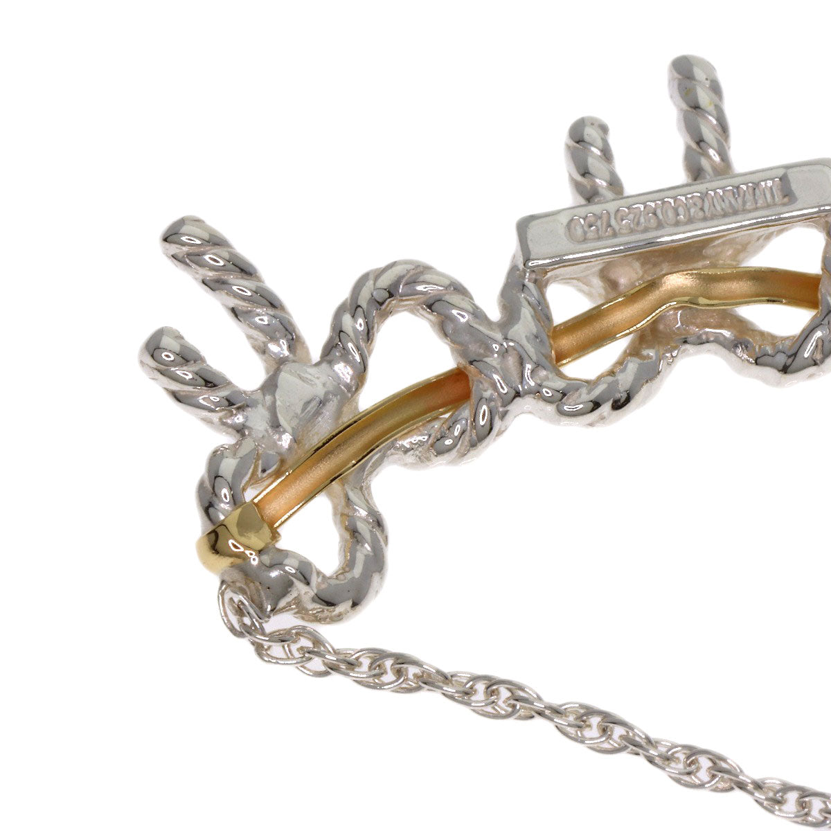 TIFFANY&Co. Triple ribbon Necklace Silver 18K Yellow GoldLadies [Used]