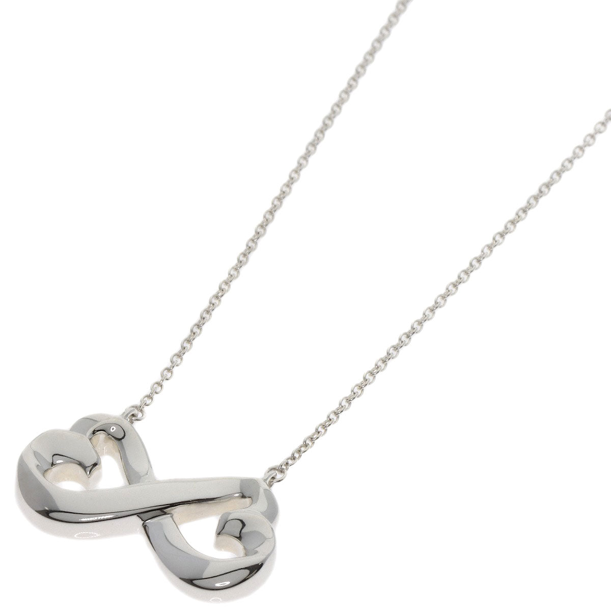 TIFFANY&Co. Double Loving Heart Necklace Silver Ladies [Used]