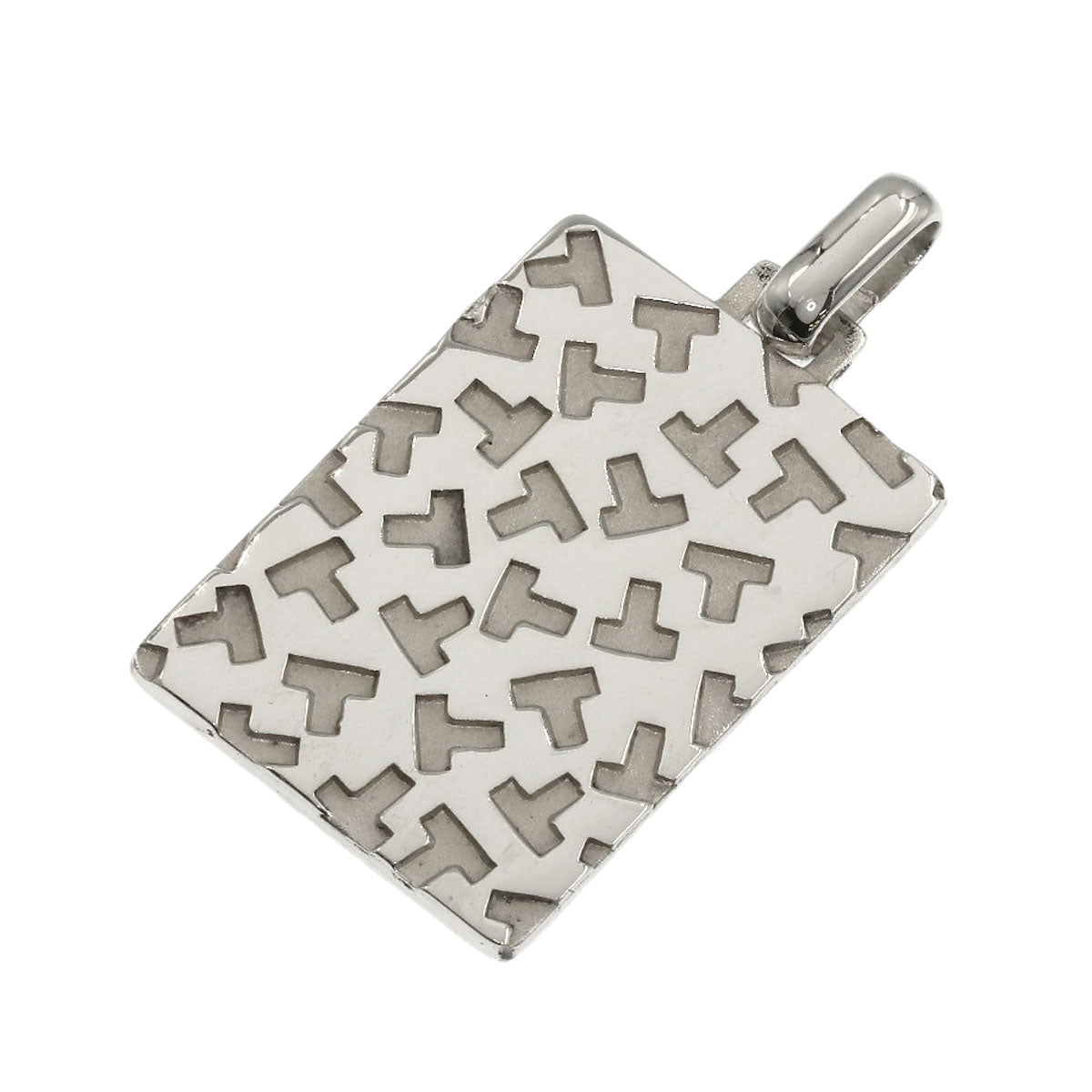 TIFFANY&Co. T logo Pendant top Silver Ladies [Used]