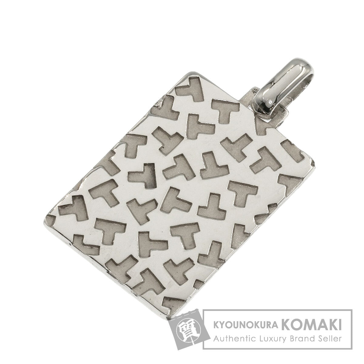 TIFFANY&Co. T logo Pendant top Silver Ladies [Used]