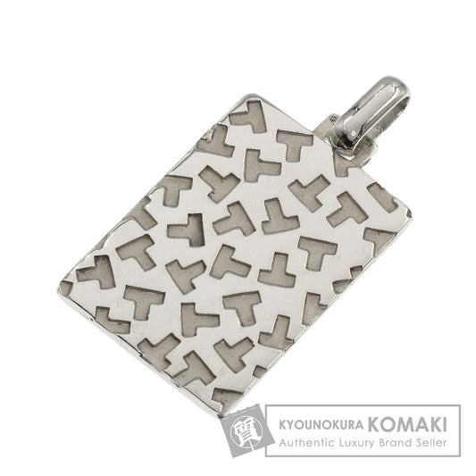 TIFFANY&Co. T logo Pendant top Silver Ladies [Used]