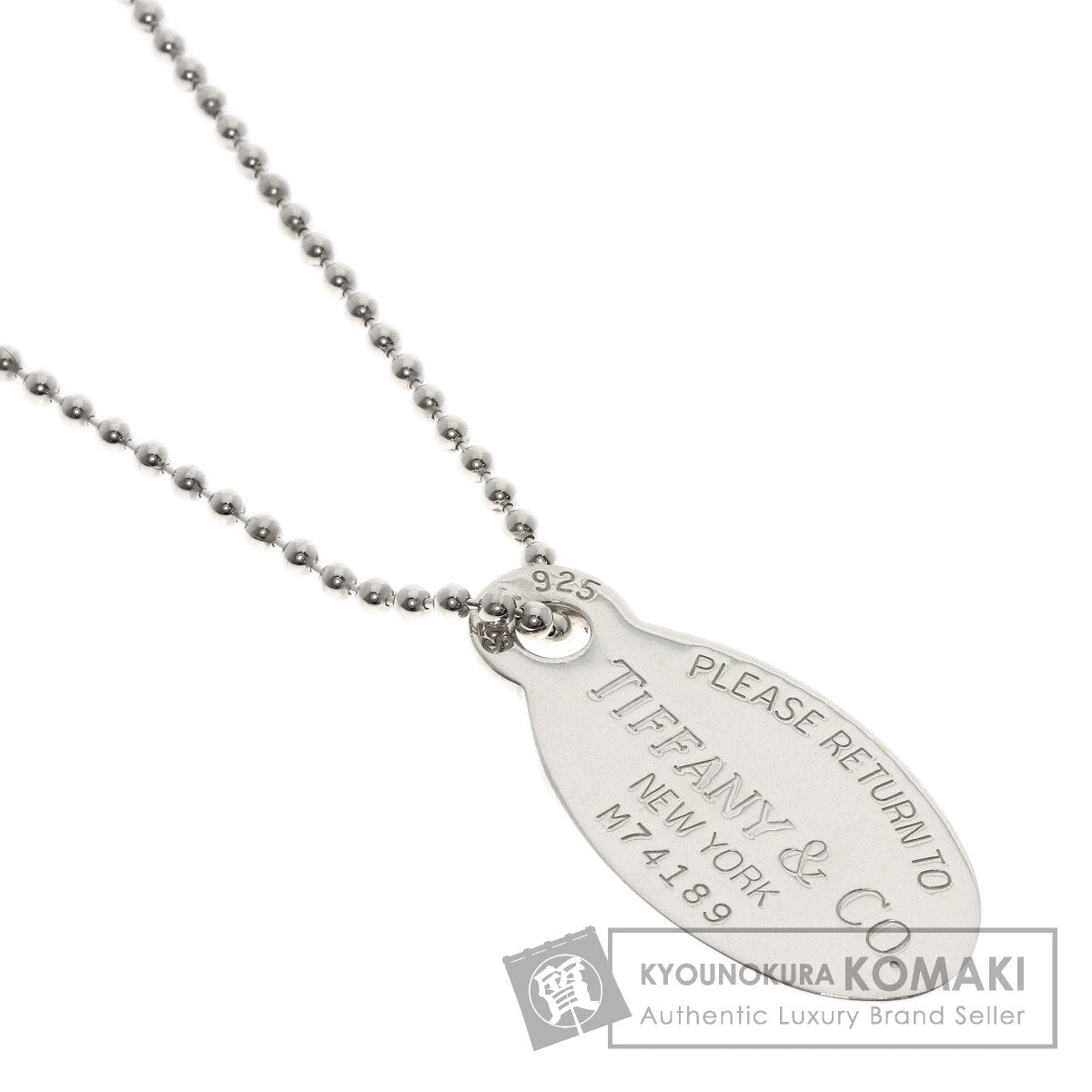 TIFFANY&Co. Return to oval tag Necklace Silver Ladies [Used]