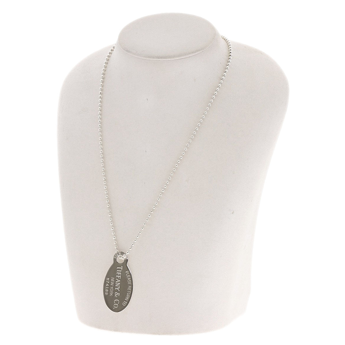TIFFANY&Co. Return to oval tag Necklace Silver Ladies [Used]