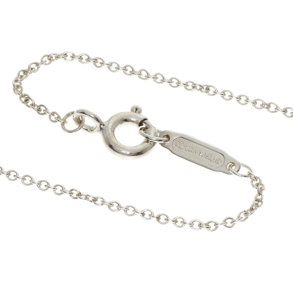 TIFFANY&Co. Double Heart Pink Enamel Necklace Silver Ladies [Used]