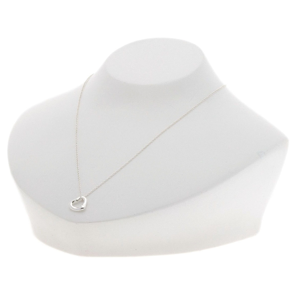 TIFFANY&Co. Open heart Necklace Silver Ladies [Used]