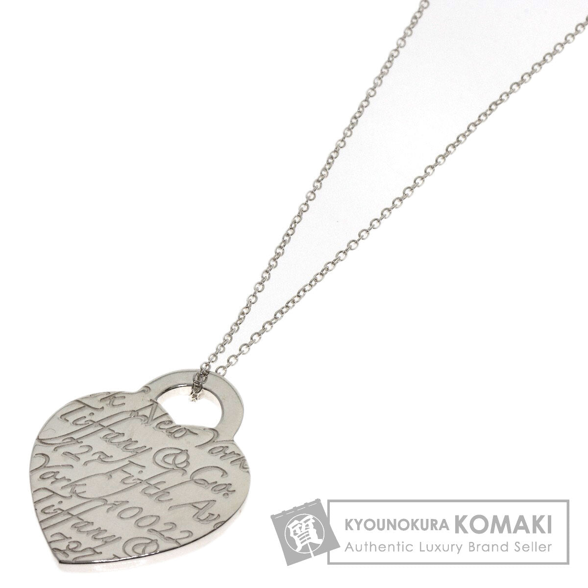 TIFFANY&Co. Notes Heart Necklace Silver Ladies [Used]