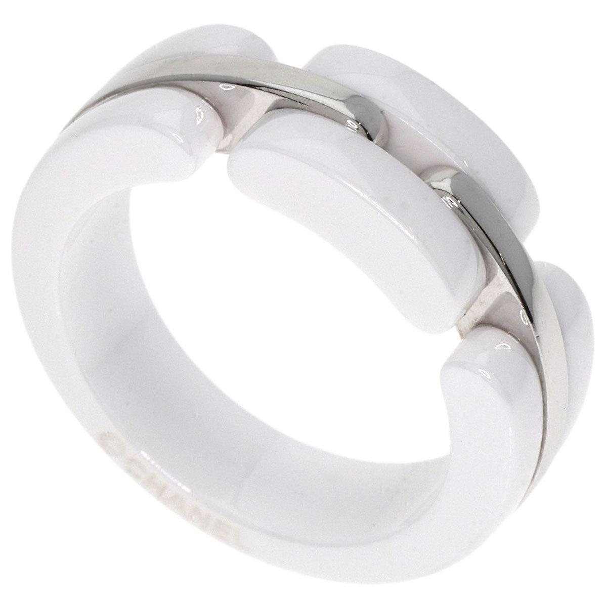 CHANEL Ultra Collection Medium Ring K18 White Gold CeramicLadies [Used]