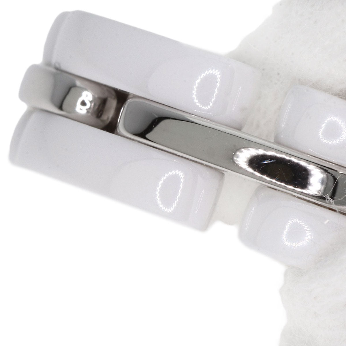 CHANEL Ultra Collection Medium Ring K18 White Gold CeramicLadies [Used]
