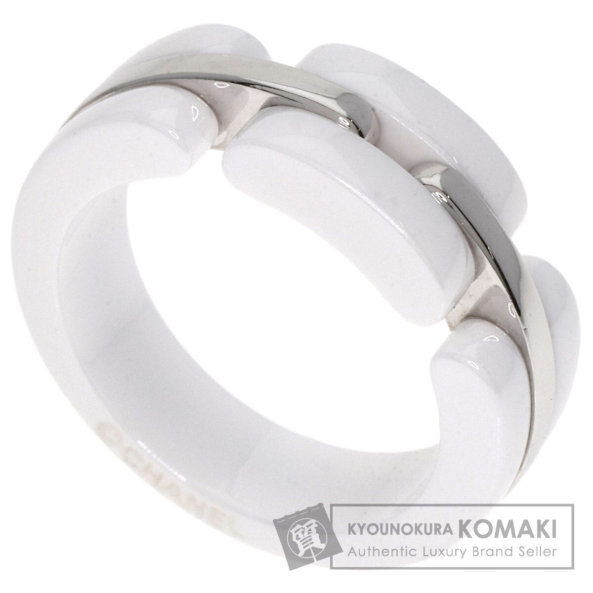 CHANEL Ultra Collection Medium Ring K18 White Gold CeramicLadies [Used]