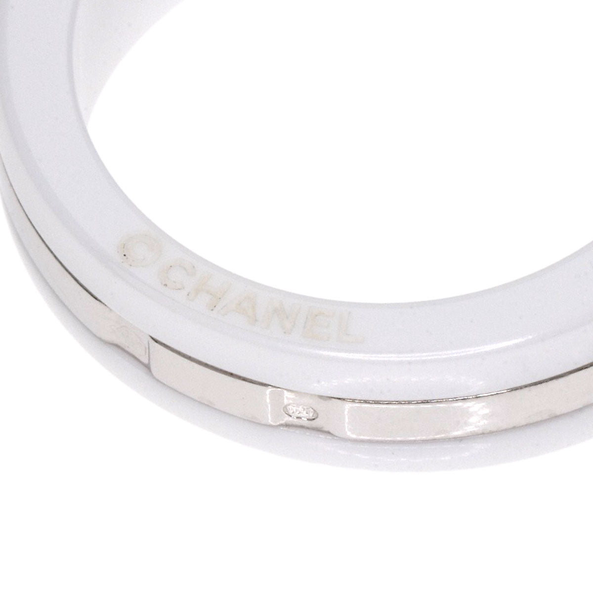 CHANEL Ultra Collection Medium Ring K18 White Gold CeramicLadies [Used]