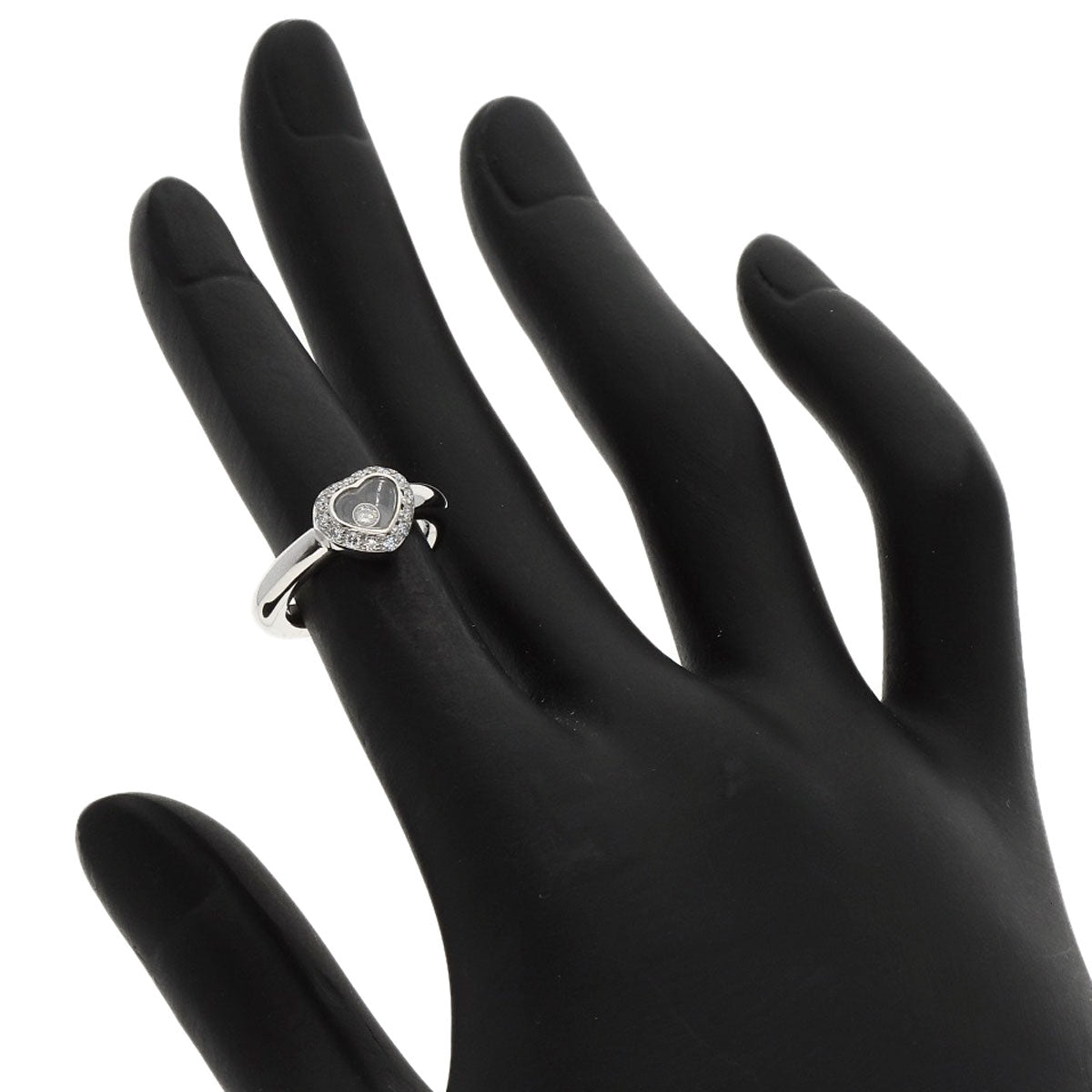 ショパール ハッピーダイヤモンド リング・指輪 K18ホワイトゴールド レディース 【中古】【Chopard】