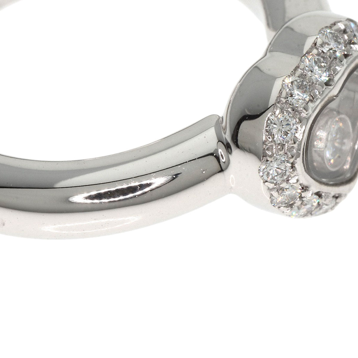 ショパール ハッピーダイヤモンド リング・指輪 K18ホワイトゴールド レディース 【中古】【Chopard】
