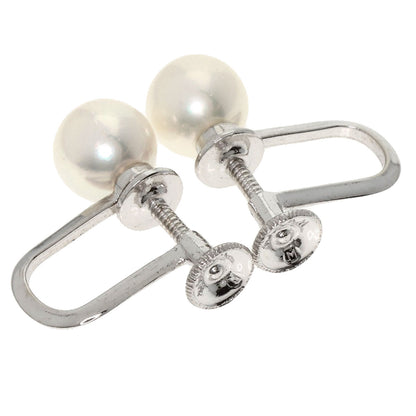 MIKIMOTO Pearl Pearl Earring K14 White Gold Ladies [Used]