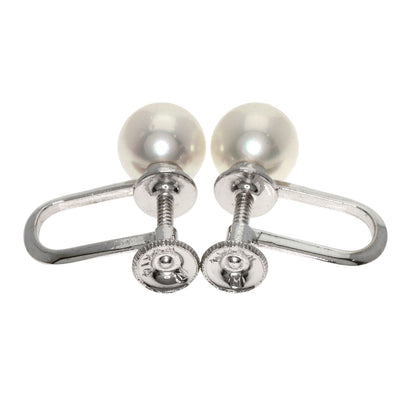 MIKIMOTO Pearl Pearl Earring K14 White Gold Ladies [Used]