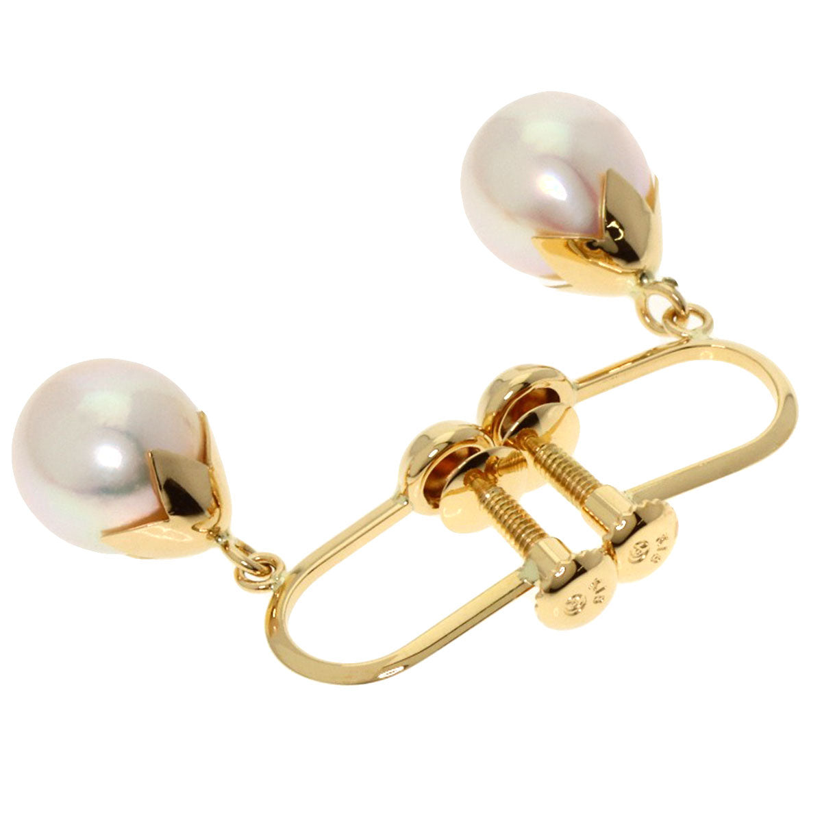 TASAKI   Pearl Pearl Earring  K18 Yellow Gold Ladies [Used]