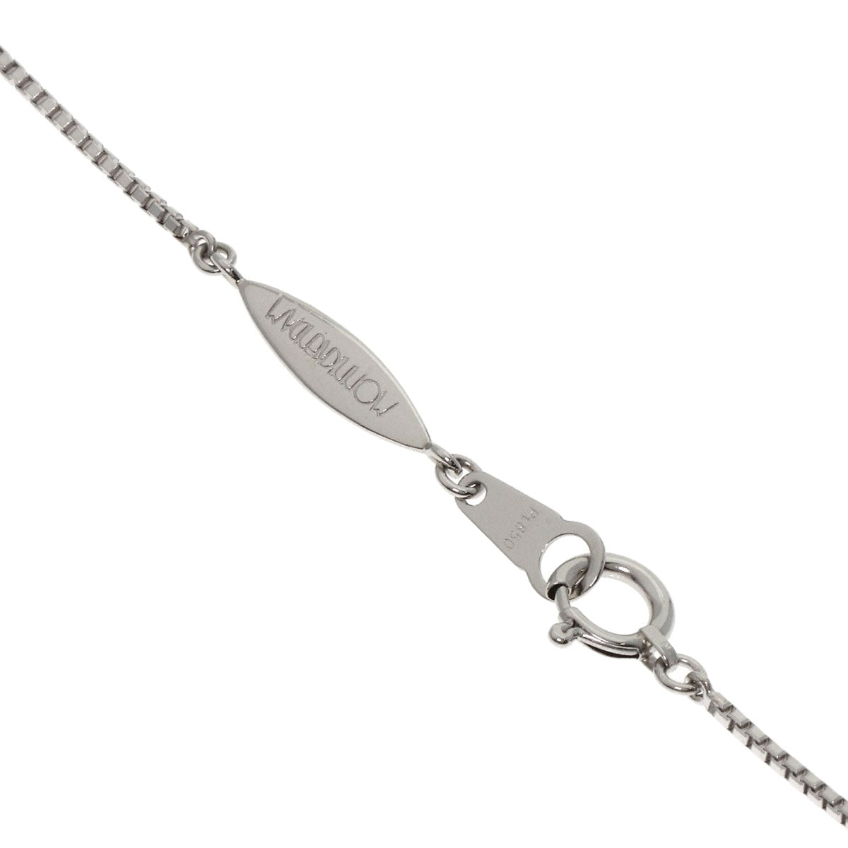 MONNICKENDAM Large cross Diamond Necklace K18 White Gold PT850Ladies [Used]