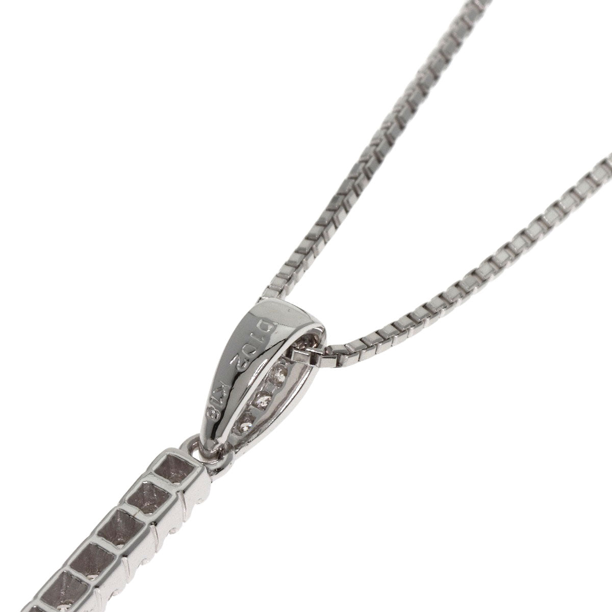 MONNICKENDAM Large cross Diamond Necklace K18 White Gold PT850Ladies [Used]