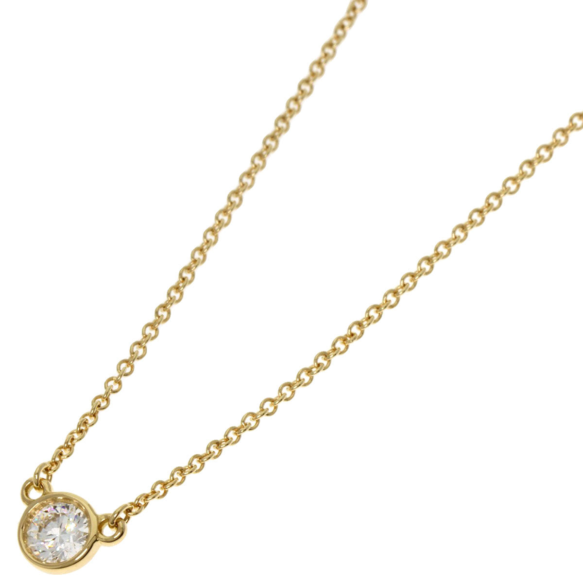 TIFFANY&Co. By The Yard 1P Diamond Necklace K18 Yellow Gold Ladies [Used]