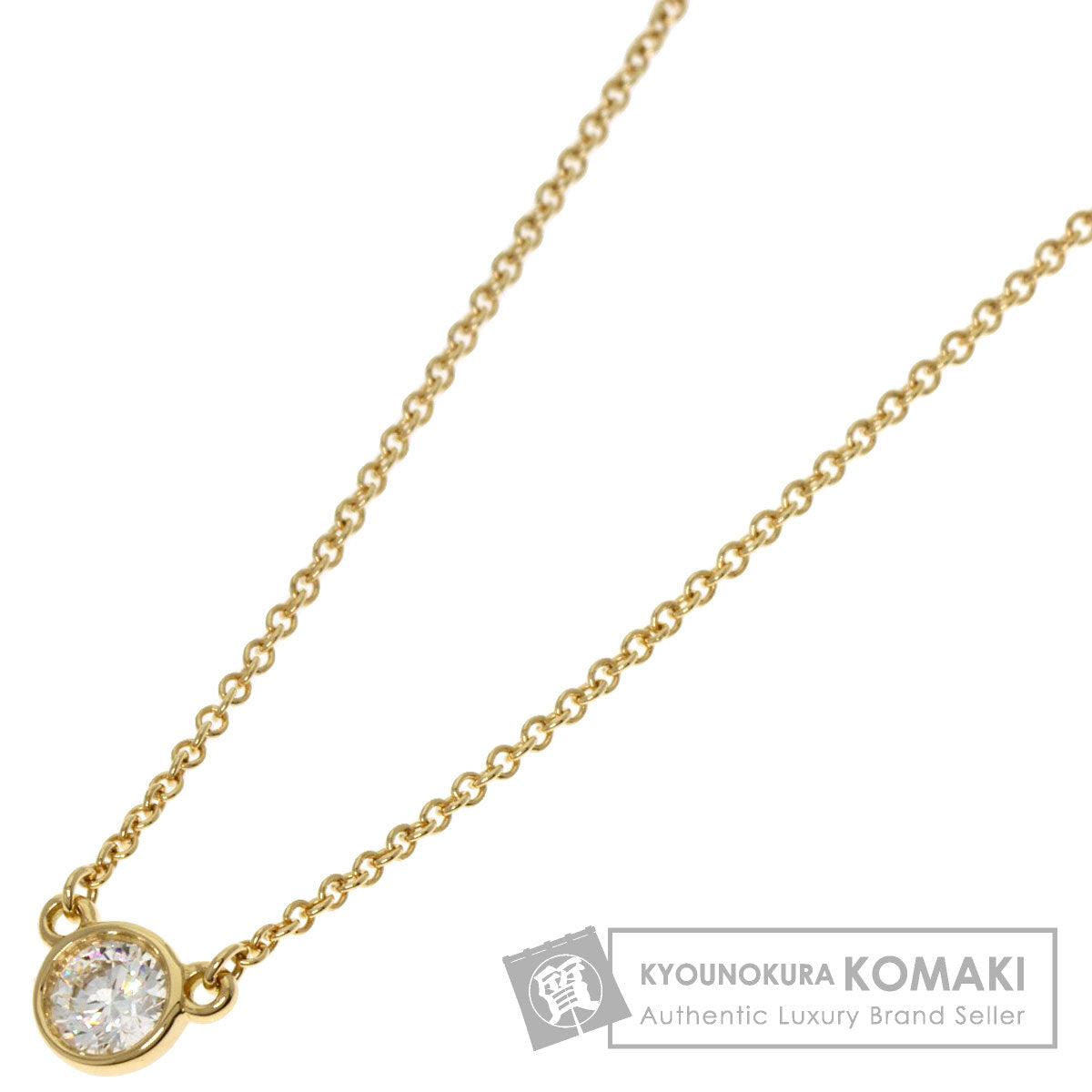 TIFFANY&Co. By The Yard 1P Diamond Necklace K18 Yellow Gold Ladies [Used]