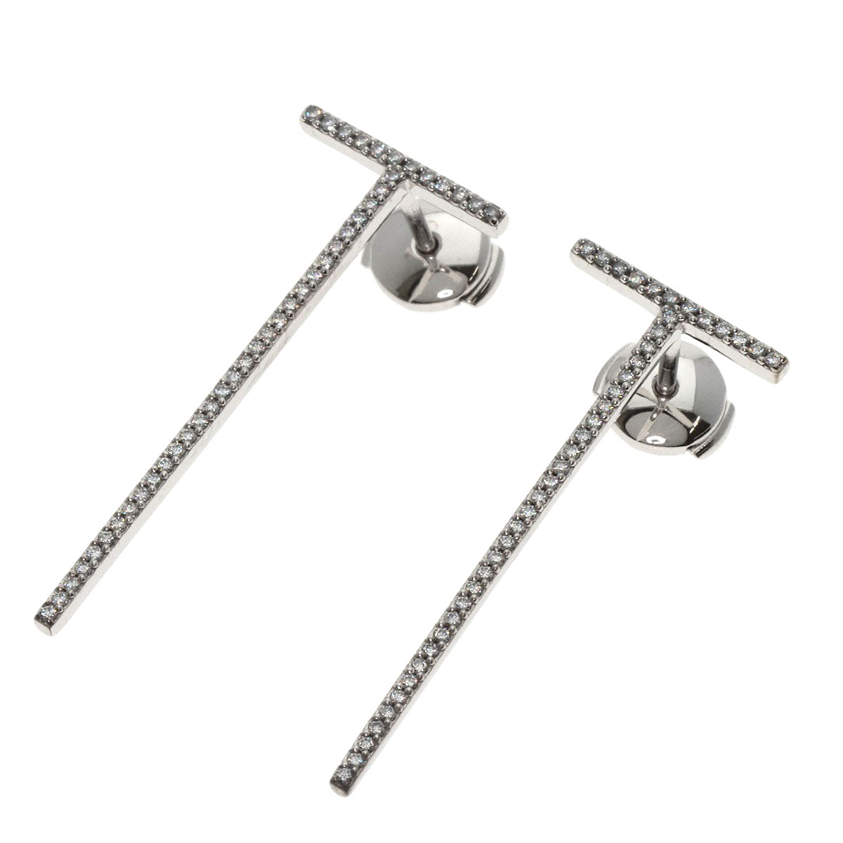 TIFFANY&Co. TWire Diamond earring K18 White Gold Ladies [Used]