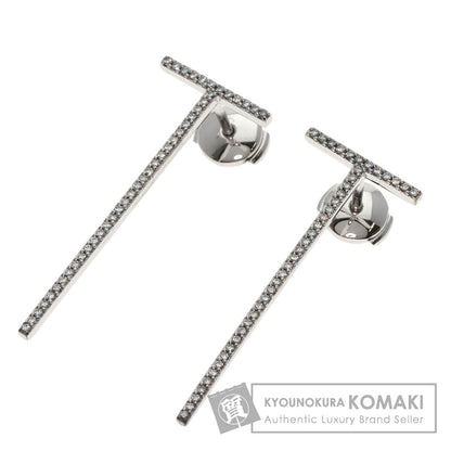 TIFFANY&Co. TWire Diamond earring K18 White Gold Ladies [Used]