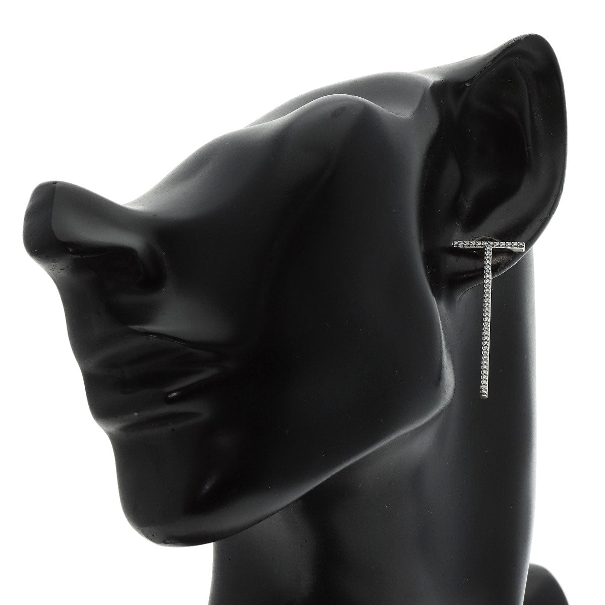 TIFFANY&Co. TWire Diamond earring K18 White Gold Ladies [Used]