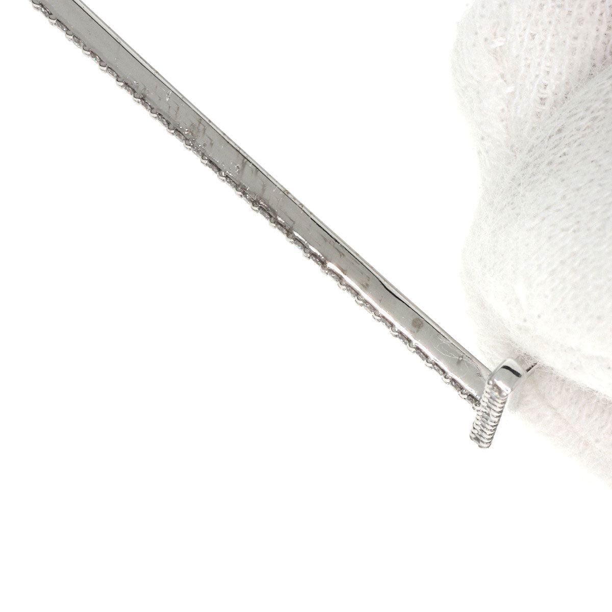 TIFFANY&Co. TWire Diamond earring K18 White Gold Ladies [Used]