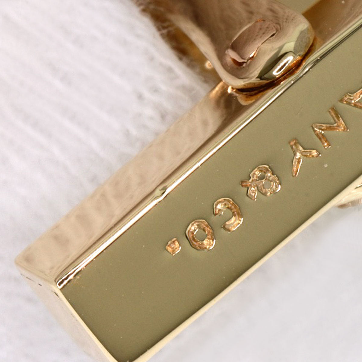 TIFFANY&Co. Square motif cuffs K14 Yellow Gold mens [Used]