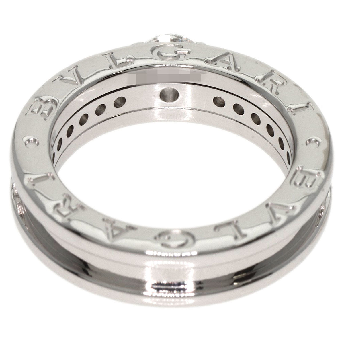 BVLGARI B.zero1 1 band Diamond #48 Ring K18 White Gold Ladies [Used]