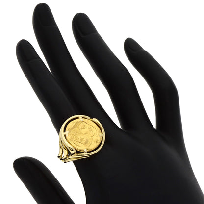 PIAGET Hans Erni coin Ring K18 Yellow Gold K24YGLadies [Used]