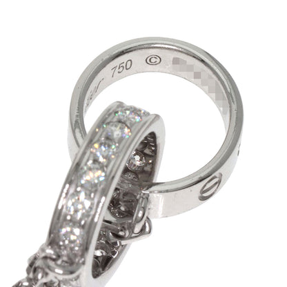 CARTIER Baby Love Diamond Necklace K18 White Gold Ladies [Used]