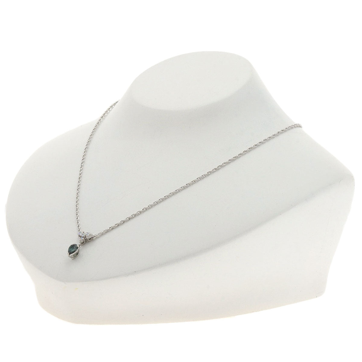 MIKIMOTO Alexandrite Diamond Necklace K18 White Gold Ladies [Used]