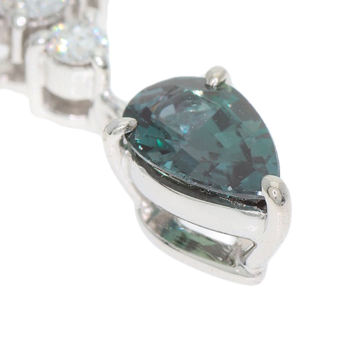 MIKIMOTO Alexandrite Diamond Necklace K18 White Gold Ladies [Used]