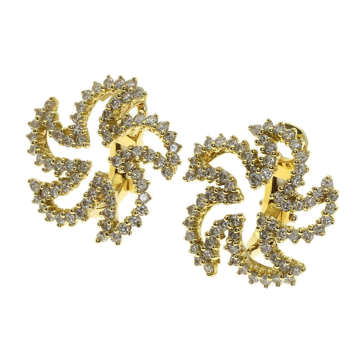 TIFFANY&Co. Diamond Earring K18 Yellow Gold Ladies [Used]